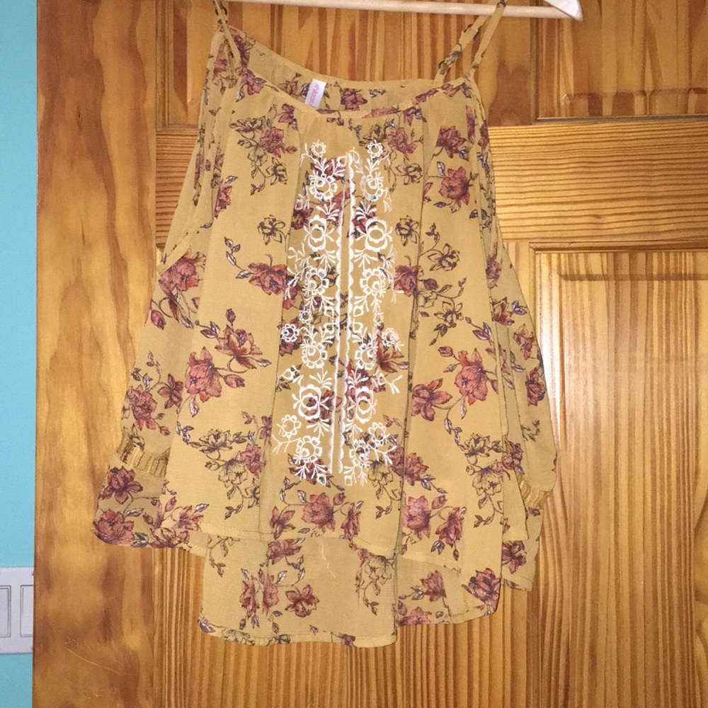 Floral print, long sleeve, fancy shirt